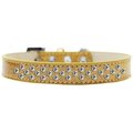 Unconditional Love Sprinkles Ice Cream Clear Crystals Dog CollarGold Size 16 UN756609